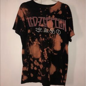 Custom hand bleached Led Zeppelin t shirt